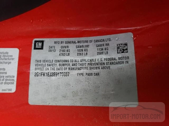 2G1FK1EJ2E9170037 2014 Chevrolet Camaro 2Ss