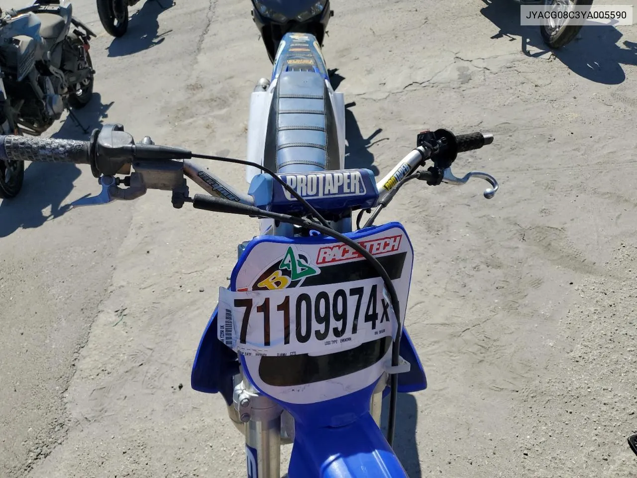 2000 Yamaha Yz250 VIN: JYACG08C3YA005590 Lot: 71109974