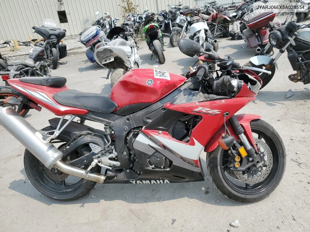 JYARJ06EX5A028554 2005 Yamaha Yzfr6 L