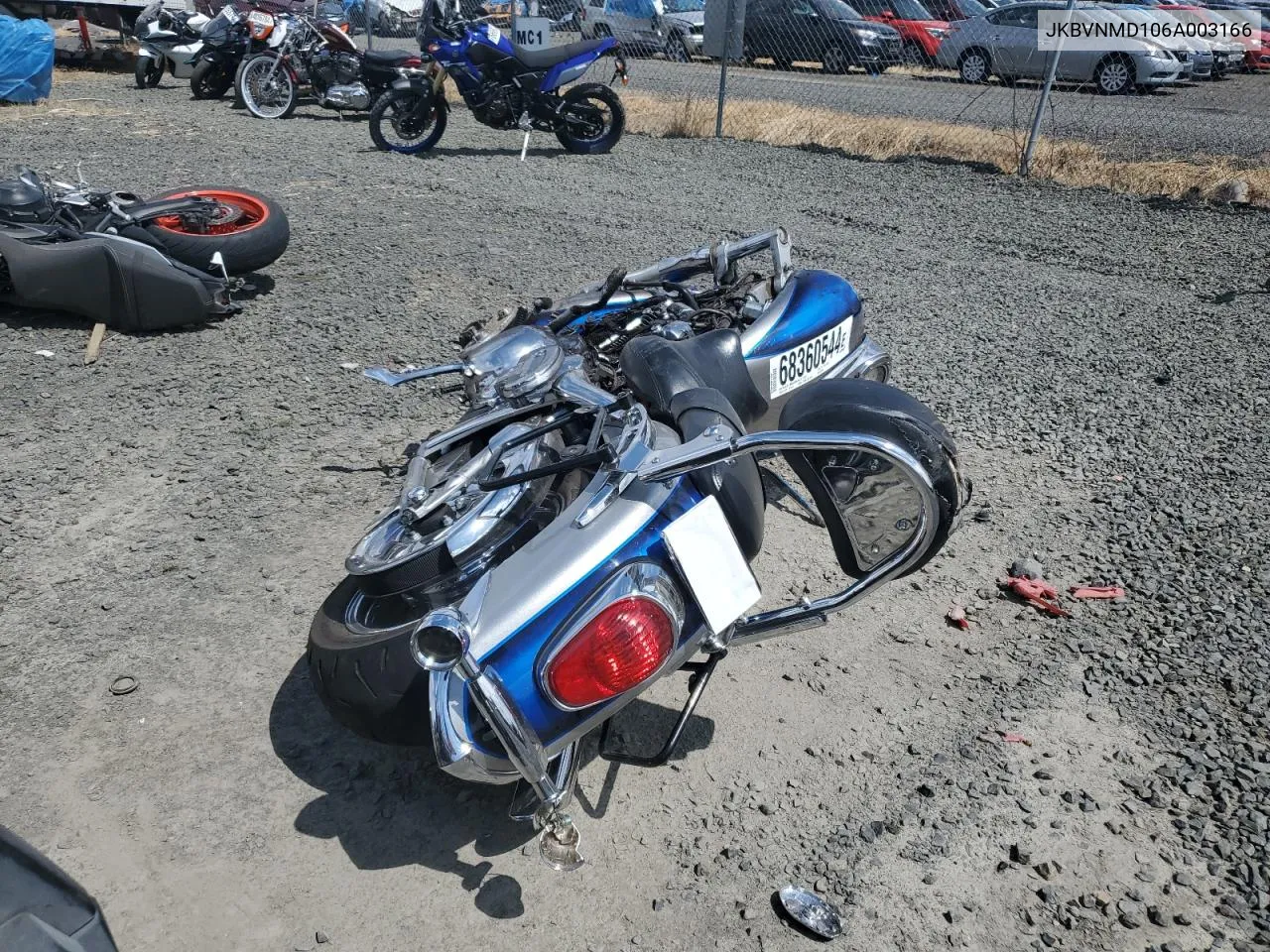 2006 Kawasaki Vn2000 D1 VIN: JKBVNMD106A003166 Lot: 68360544