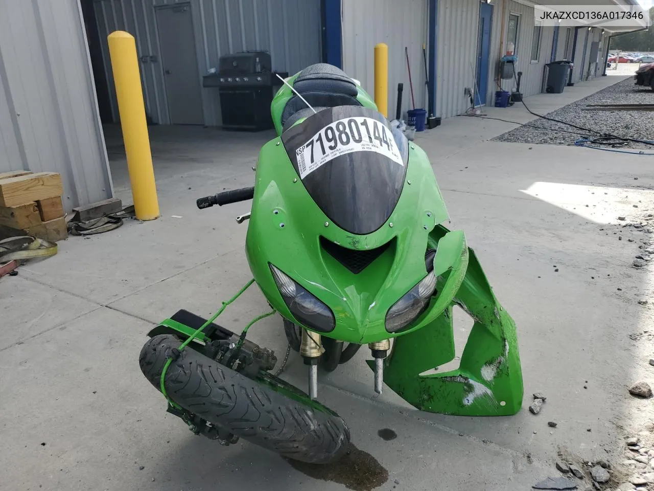 2006 Kawasaki Zx1000 D6F VIN: JKAZXCD136A017346 Lot: 71980144