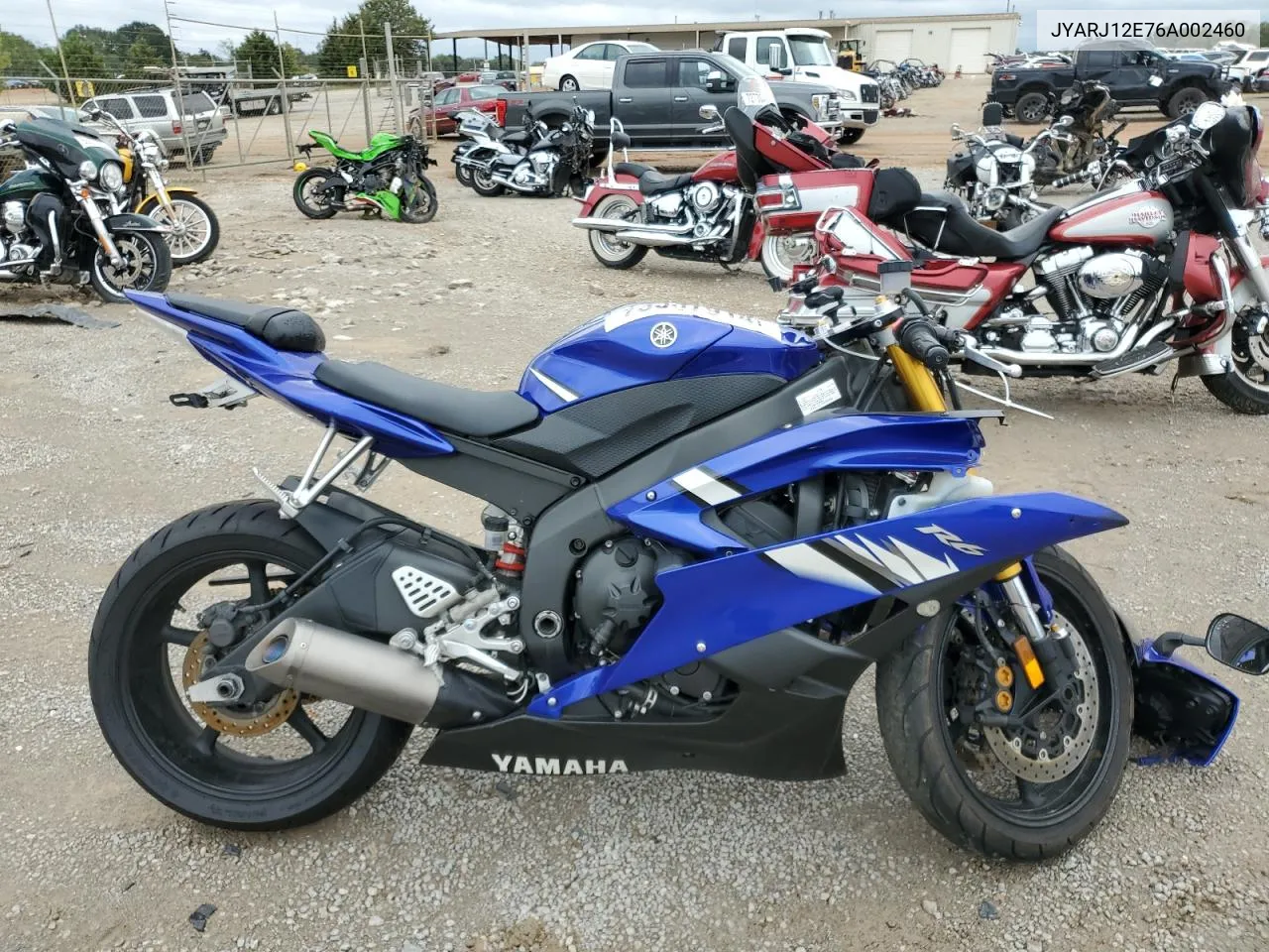 2006 Yamaha Yzfr6 L VIN: JYARJ12E76A002460 Lot: 73587914