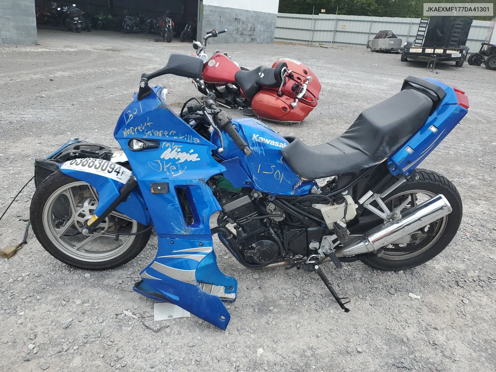 2007 Kawasaki Ex250 F VIN: JKAEXMF177DA41301 Lot: 63883094