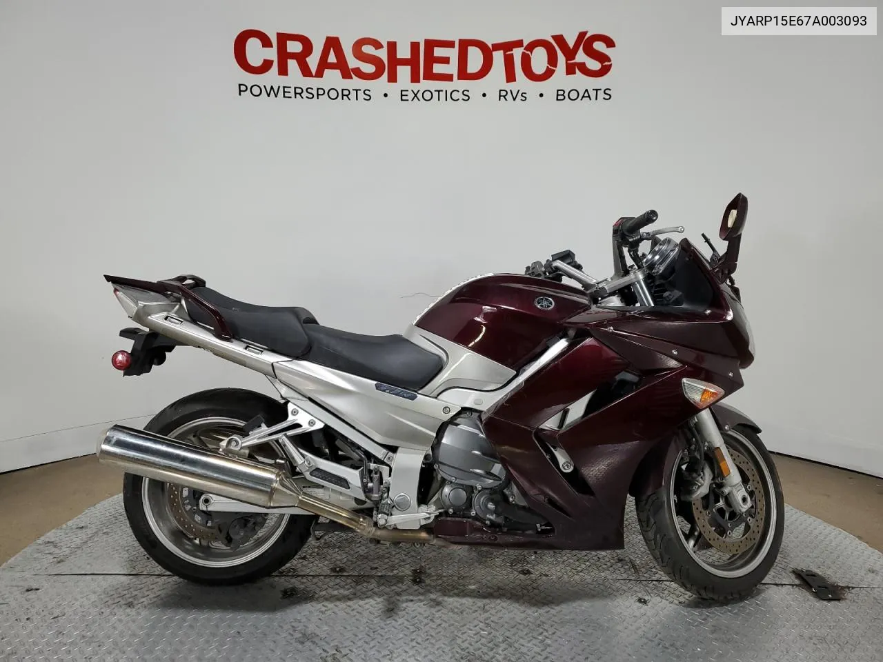 2007 Yamaha Fjr1300 VIN: JYARP15E67A003093 Lot: 67891454