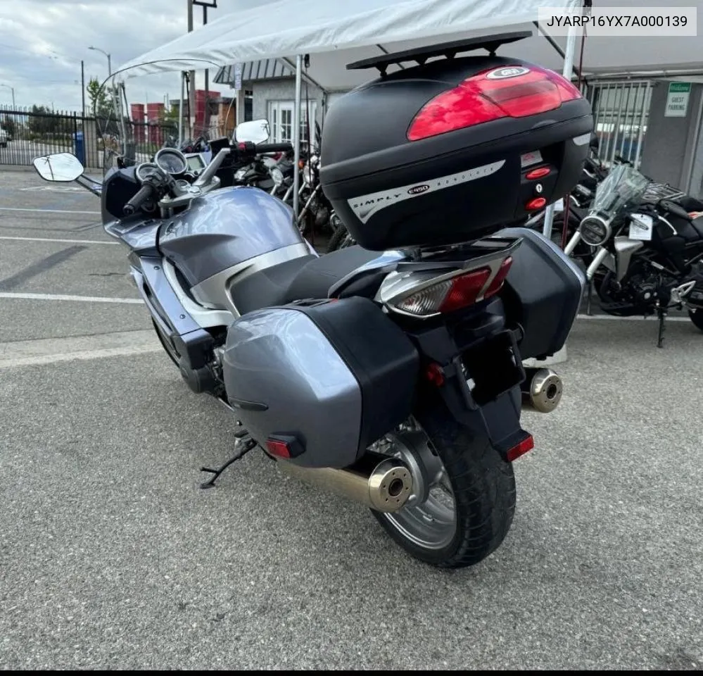 2007 Yamaha Fjr1300 As VIN: JYARP16YX7A000139 Lot: 74641464