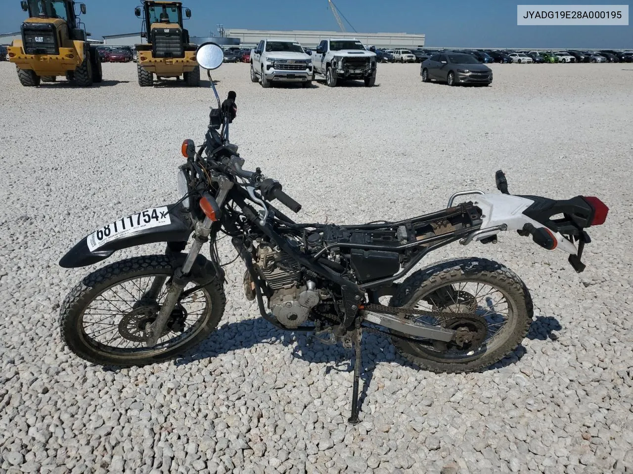 2008 Yamaha Xt250 VIN: JYADG19E28A000195 Lot: 68111754