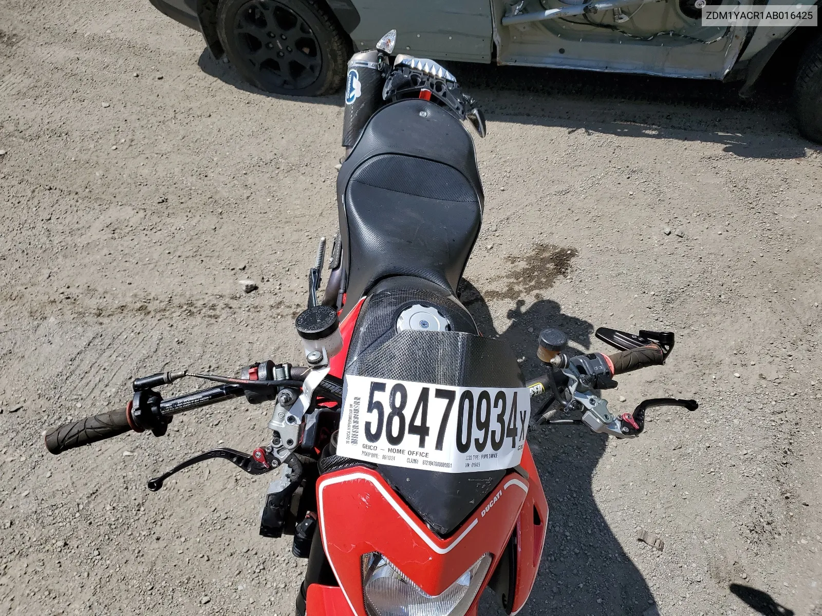 2010 Ducati Hypermotard 1100 Evo/Sp VIN: ZDM1YACR1AB016425 Lot: 58470934