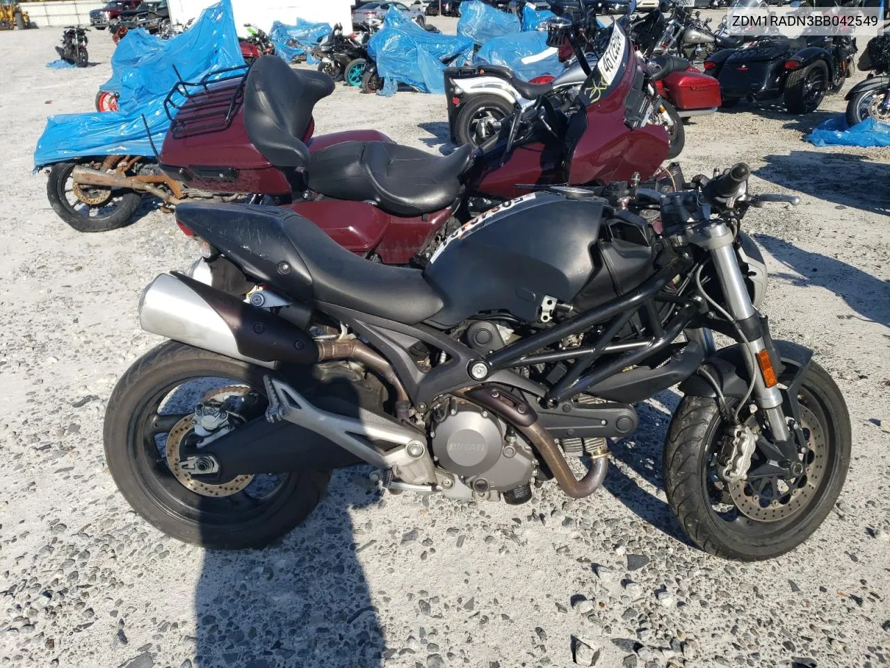 2011 Ducati Monster 696 VIN: ZDM1RADN3BB042549 Lot: 50842434