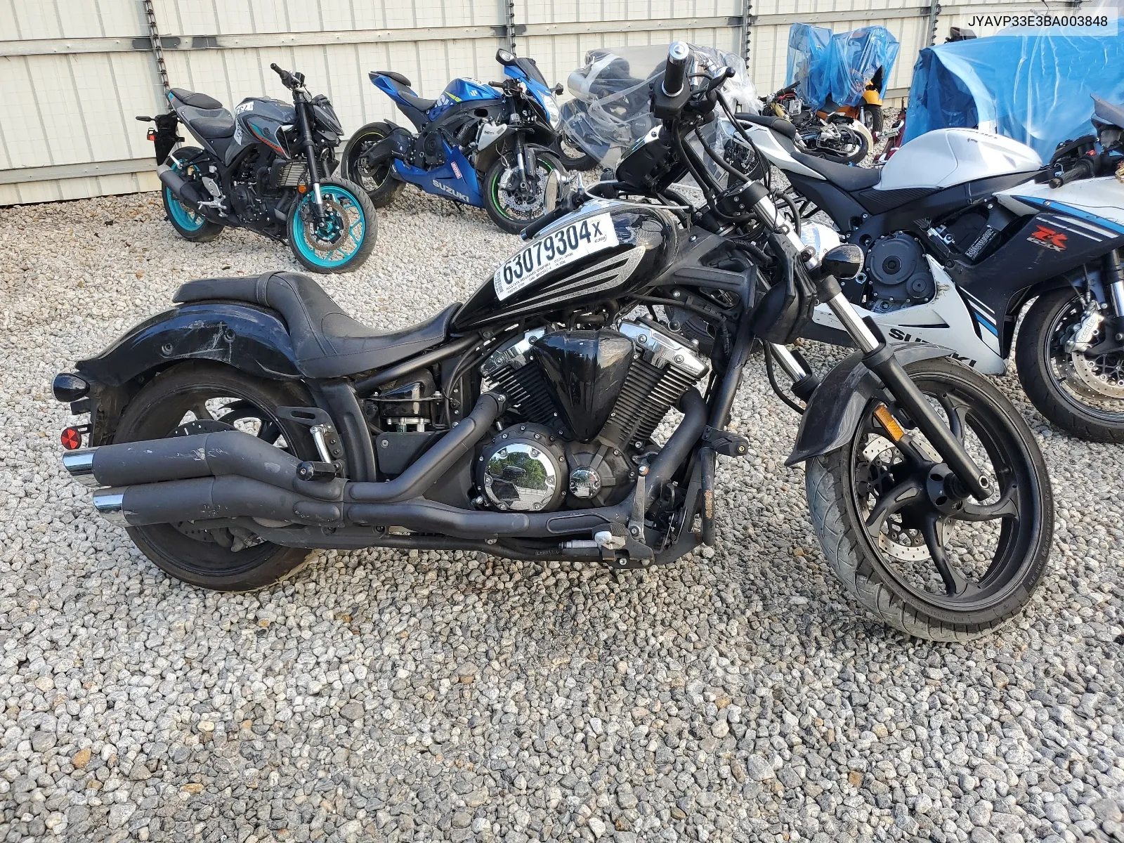 2011 Yamaha Xvs1300 Cu VIN: JYAVP33E3BA003848 Lot: 63079304