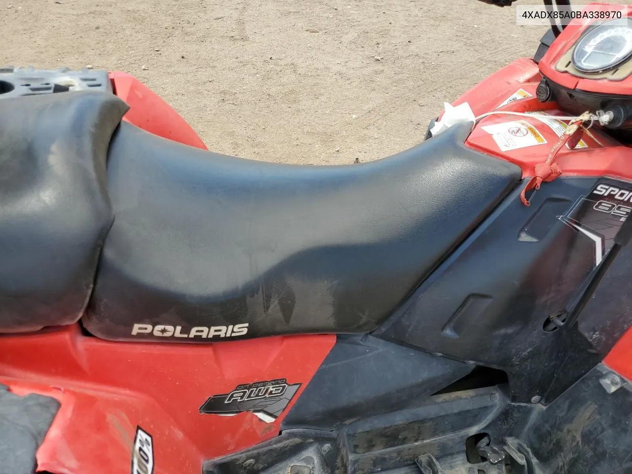 2011 Polaris Sportsman 850 VIN: 4XADX85A0BA338970 Lot: 63811854