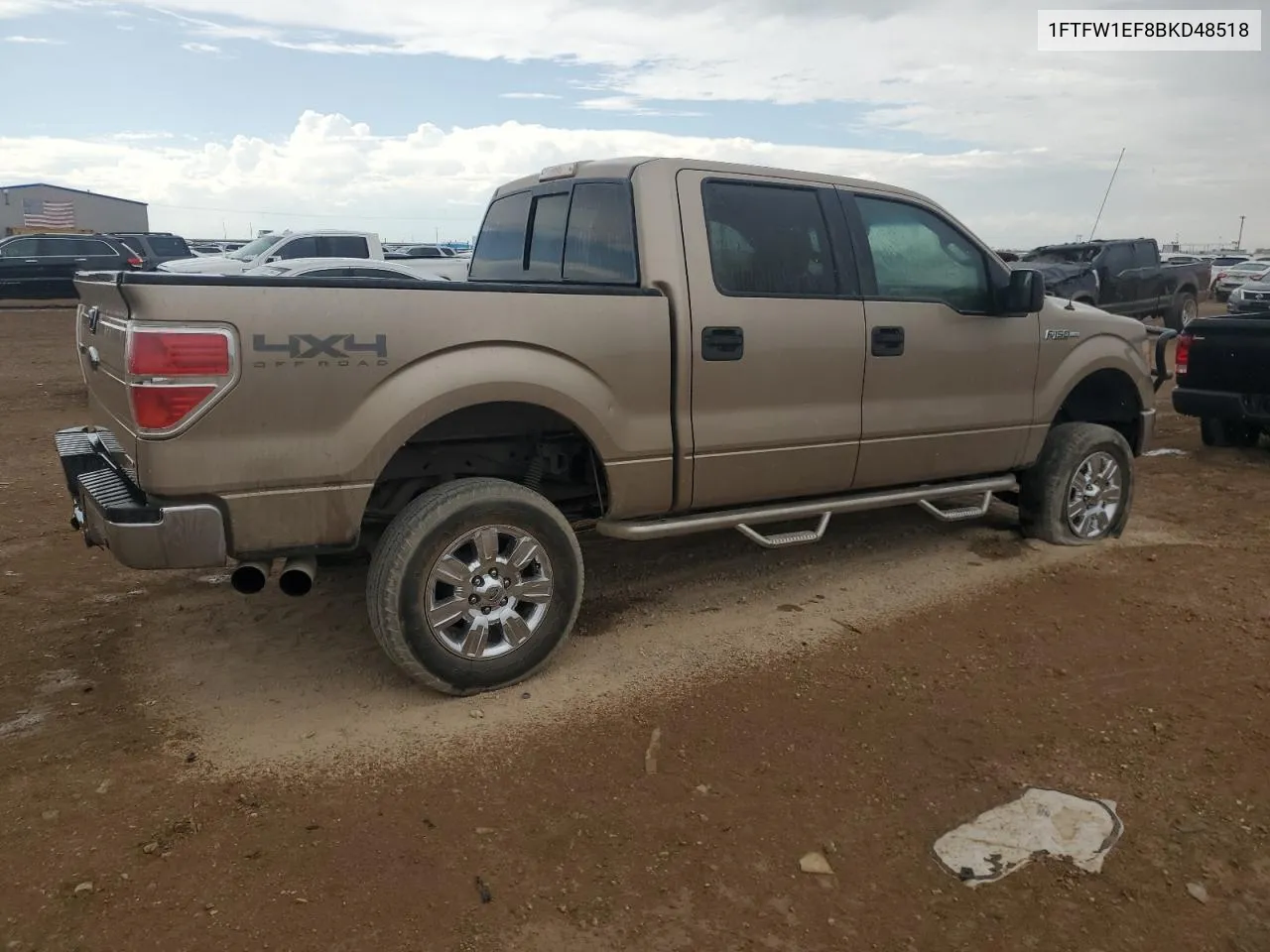 2011 Ford F150 Supercrew VIN: 1FTFW1EF8BKD48518 Lot: 69222794