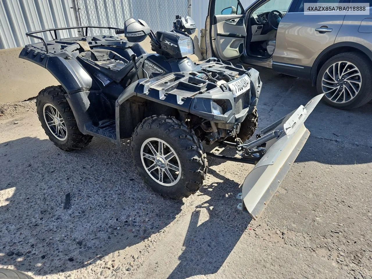 2011 Polaris Sportsman 850 VIN: 4XAZX85A7BA018888 Lot: 71604984