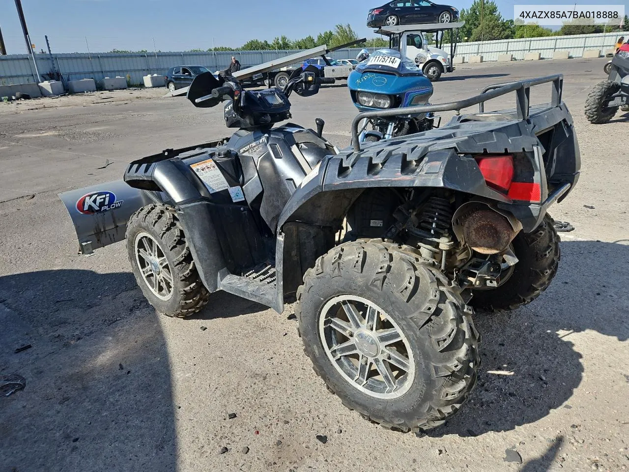 2011 Polaris Sportsman 850 VIN: 4XAZX85A7BA018888 Lot: 71604984