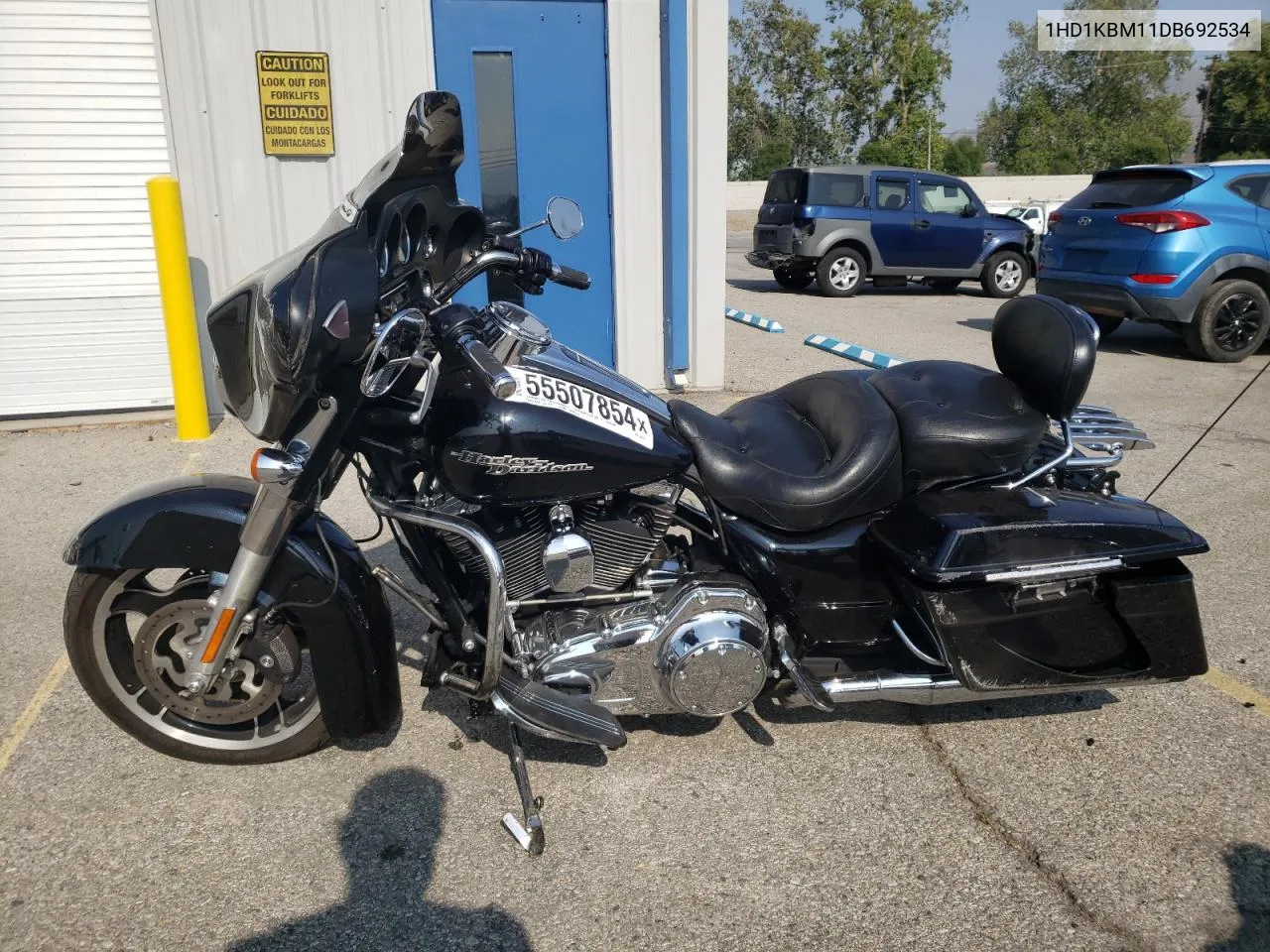 2013 Harley-Davidson Flhx Street Glide VIN: 1HD1KBM11DB692534 Lot: 55507854