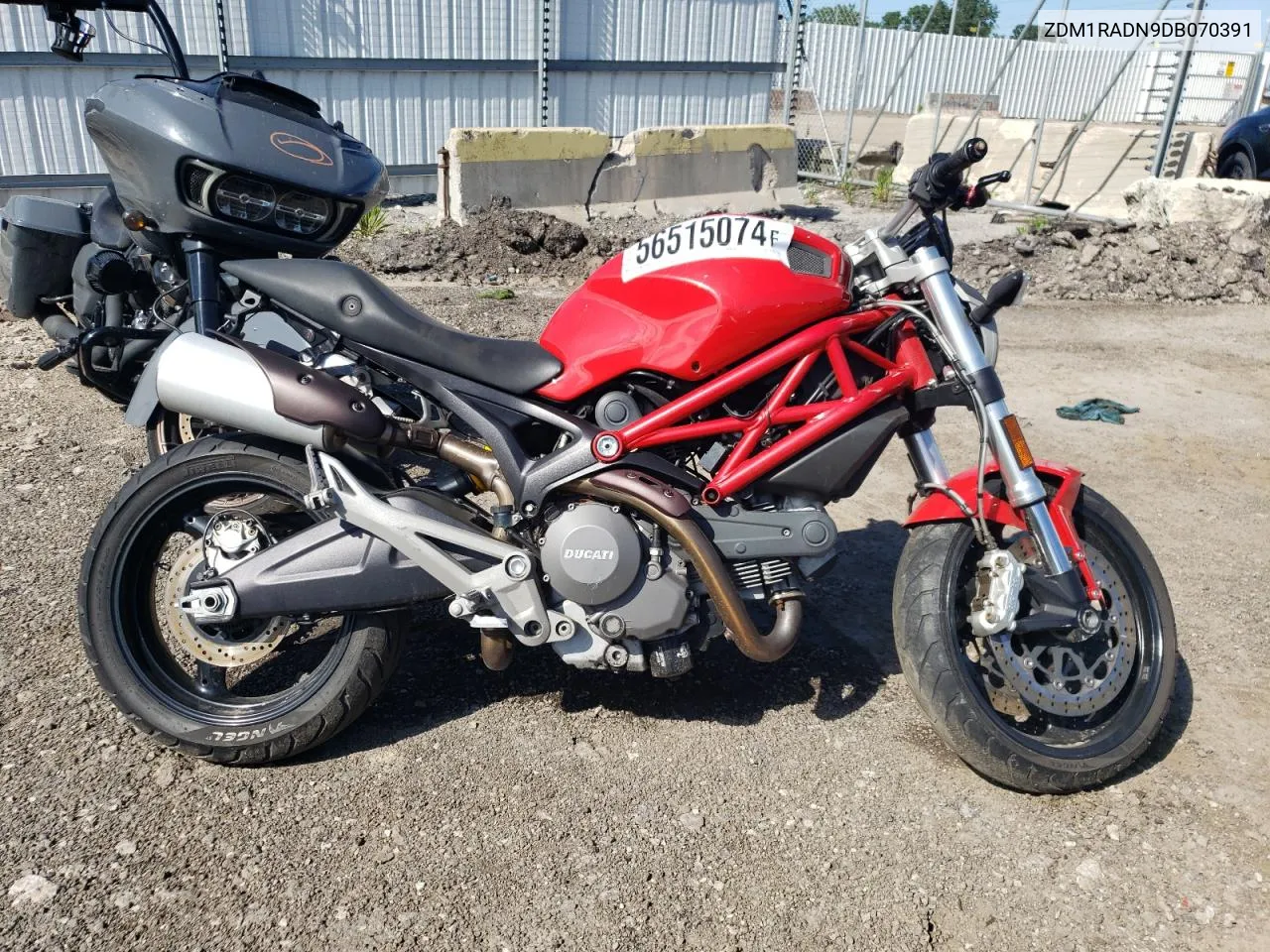 2013 Ducati Monster 696 VIN: ZDM1RADN9DB070391 Lot: 56515074