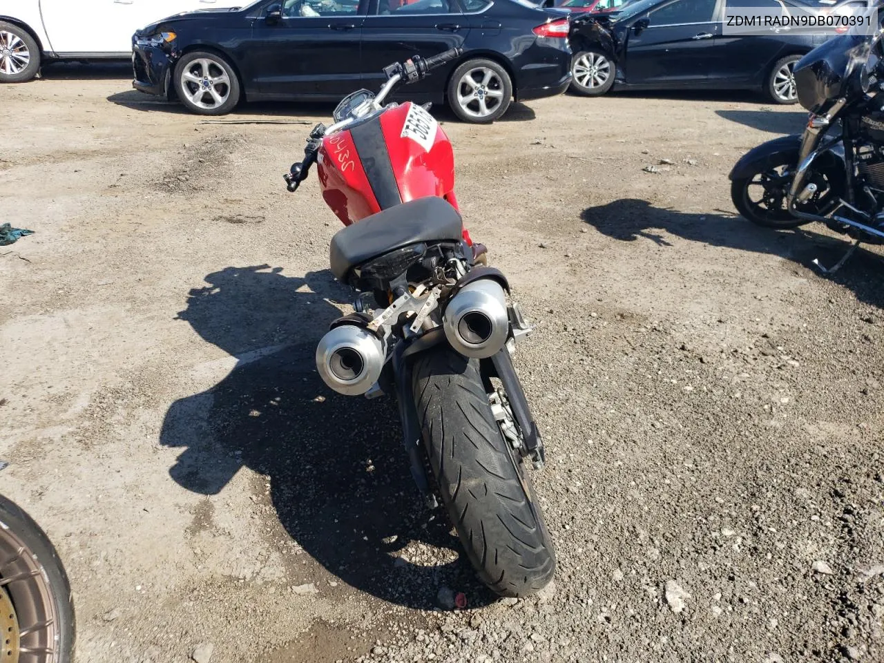 2013 Ducati Monster 696 VIN: ZDM1RADN9DB070391 Lot: 56515074