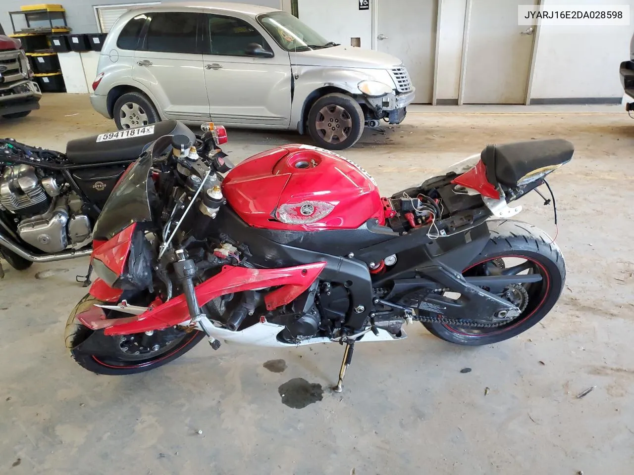 2013 Yamaha Yzfr6 VIN: JYARJ16E2DA028598 Lot: 59694834