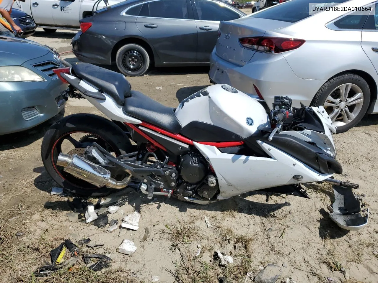 2013 Yamaha Fz6 R VIN: JYARJ18E2DA010664 Lot: 70851014