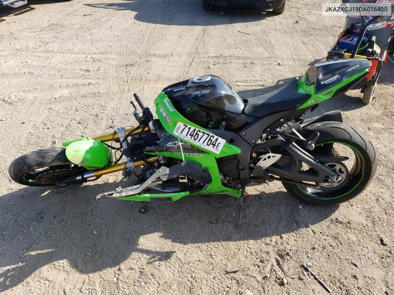 2013 Kawasaki Zx1000 J VIN: JKAZXCJ19DA016400 Lot: 71467764