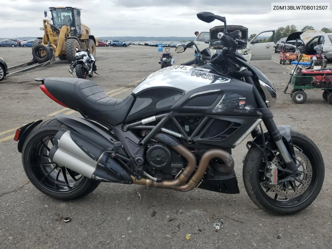 2013 Ducati Diavel VIN: ZDM13BLW7DB012507 Lot: 72992384