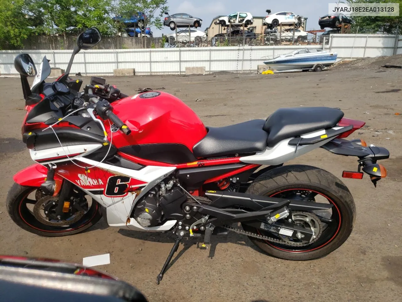 2014 Yamaha Fz6 R VIN: JYARJ18E2EA013128 Lot: 61768174