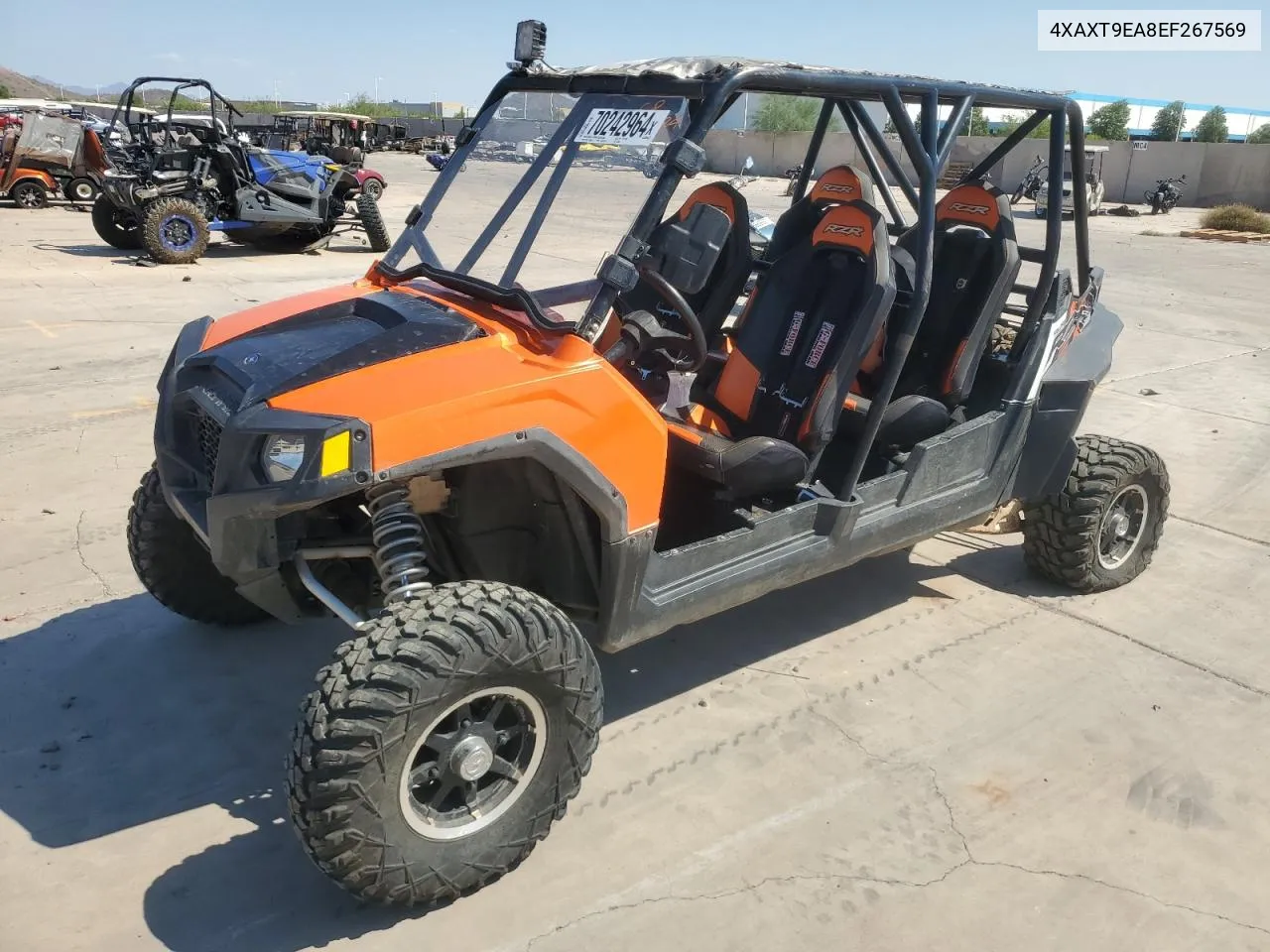 2014 Polaris Rzr 4 900 Xp Eps VIN: 4XAXT9EA8EF267569 Lot: 70242964