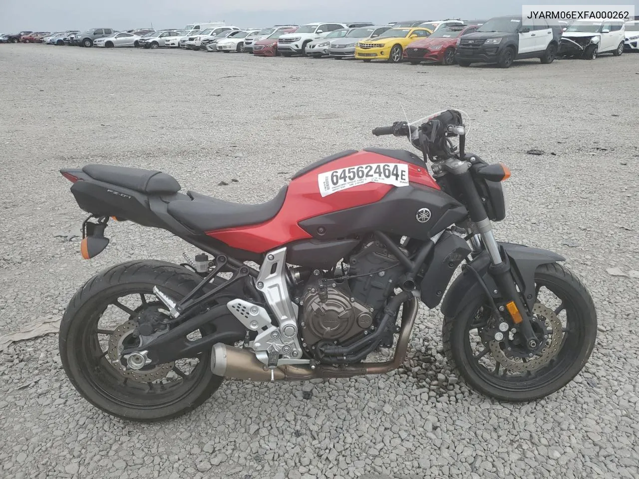 2015 Yamaha Fz07 VIN: JYARM06EXFA000262 Lot: 64562464