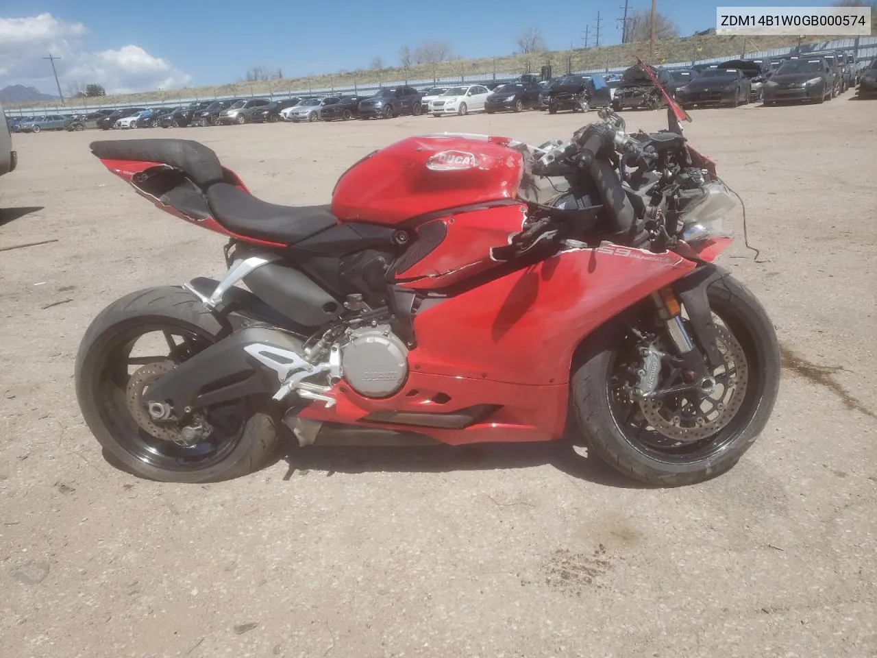 2016 Ducati Superbike 959 Panigale VIN: ZDM14B1W0GB000574 Lot: 50305534