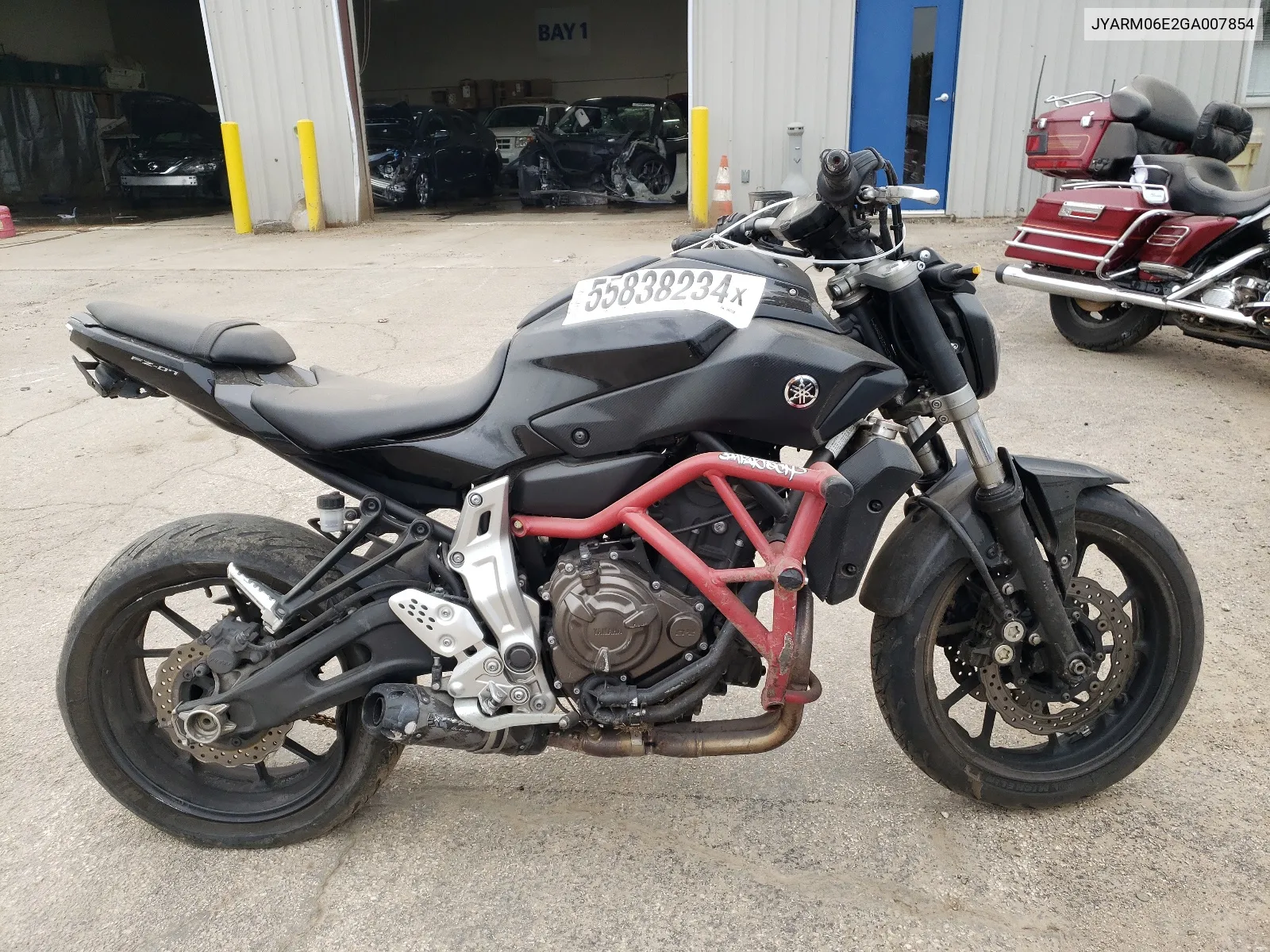 2016 Yamaha Fz07 VIN: JYARM06E2GA007854 Lot: 55838234