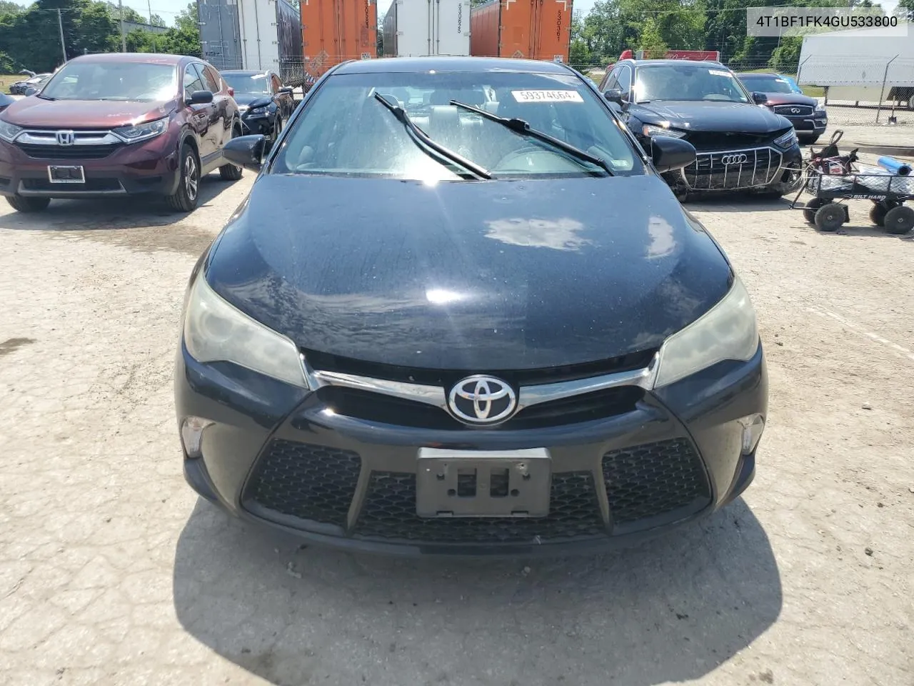 2016 Toyota Camry Le VIN: 4T1BF1FK4GU533800 Lot: 59374664