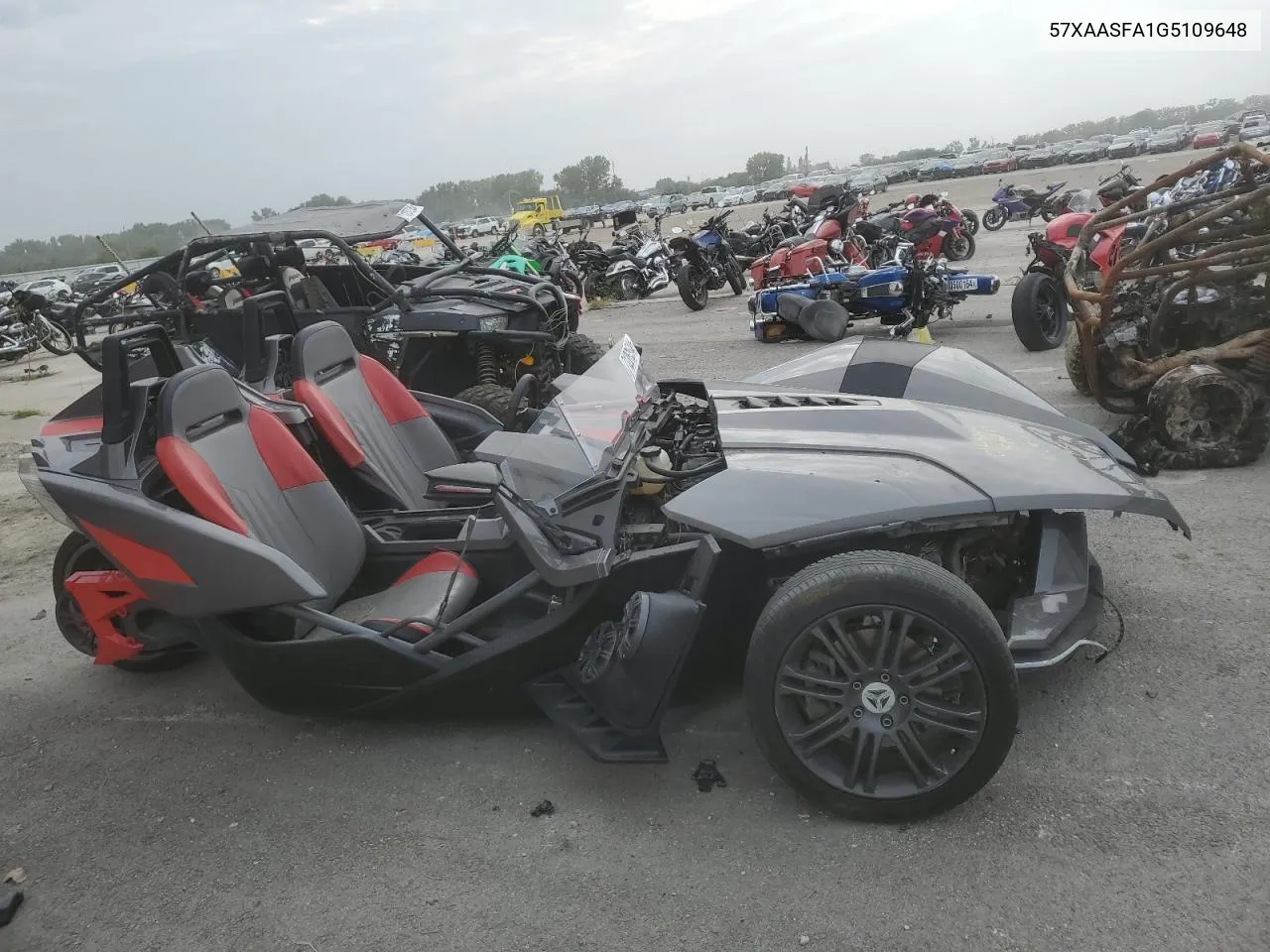 2016 Polaris Slingshot VIN: 57XAASFA1G5109648 Lot: 71261514