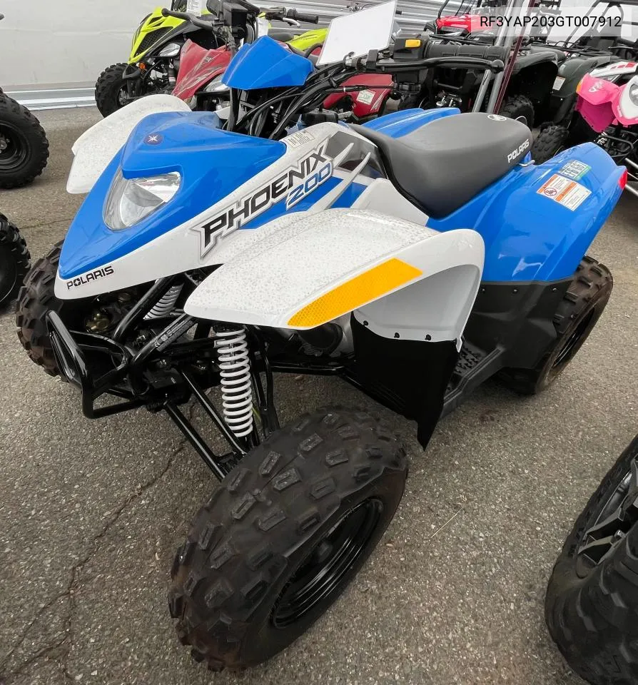 2016 Polaris Phoenix 200 VIN: RF3YAP203GT007912 Lot: 71504664