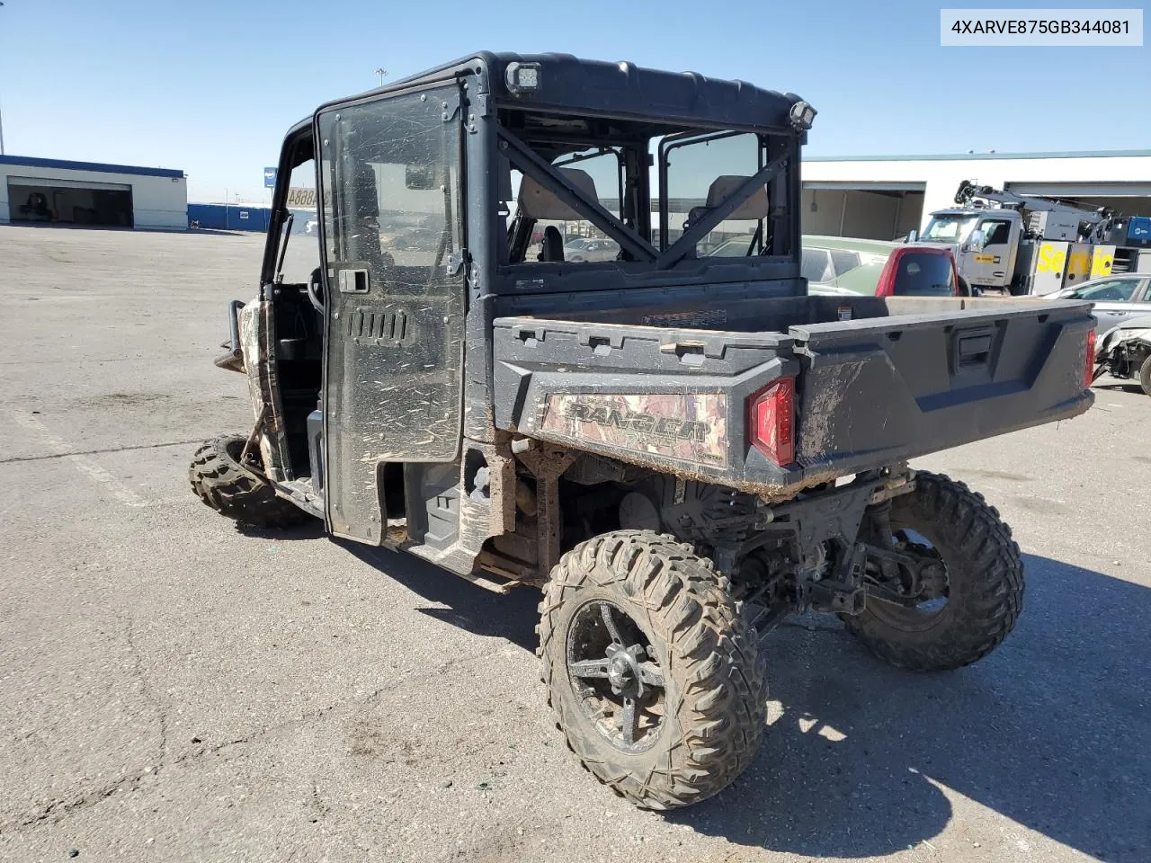 2016 Polaris Ranger Crew Xp 900-6 Eps VIN: 4XARVE875GB344081 Lot: 73148684