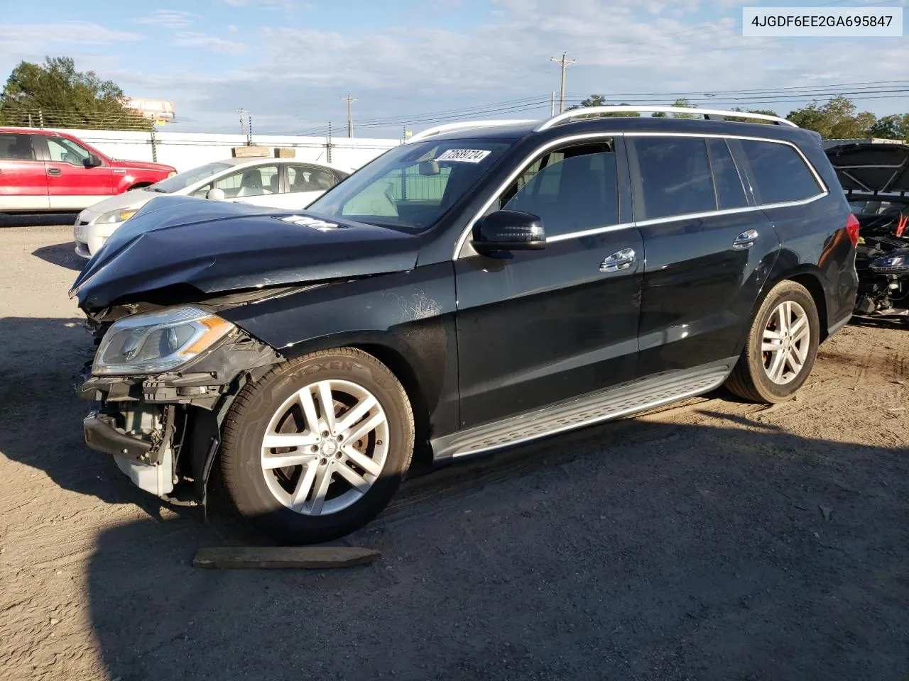 2016 Mercedes-Benz Gl 450 4Matic VIN: 4JGDF6EE2GA695847 Lot: 75480934