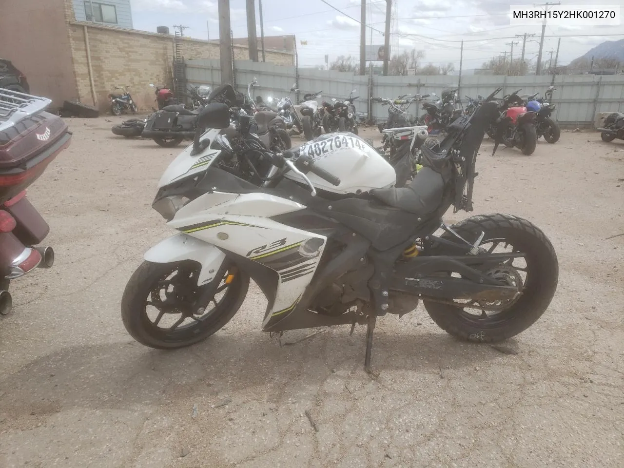 2017 Yamaha Yzfr3 A VIN: MH3RH15Y2HK001270 Lot: 48276414