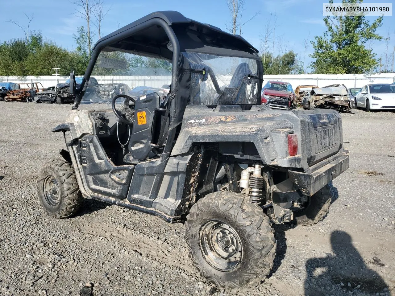 2017 Yamaha Yxe700 E VIN: 5Y4AMA3Y8HA101980 Lot: 68526874