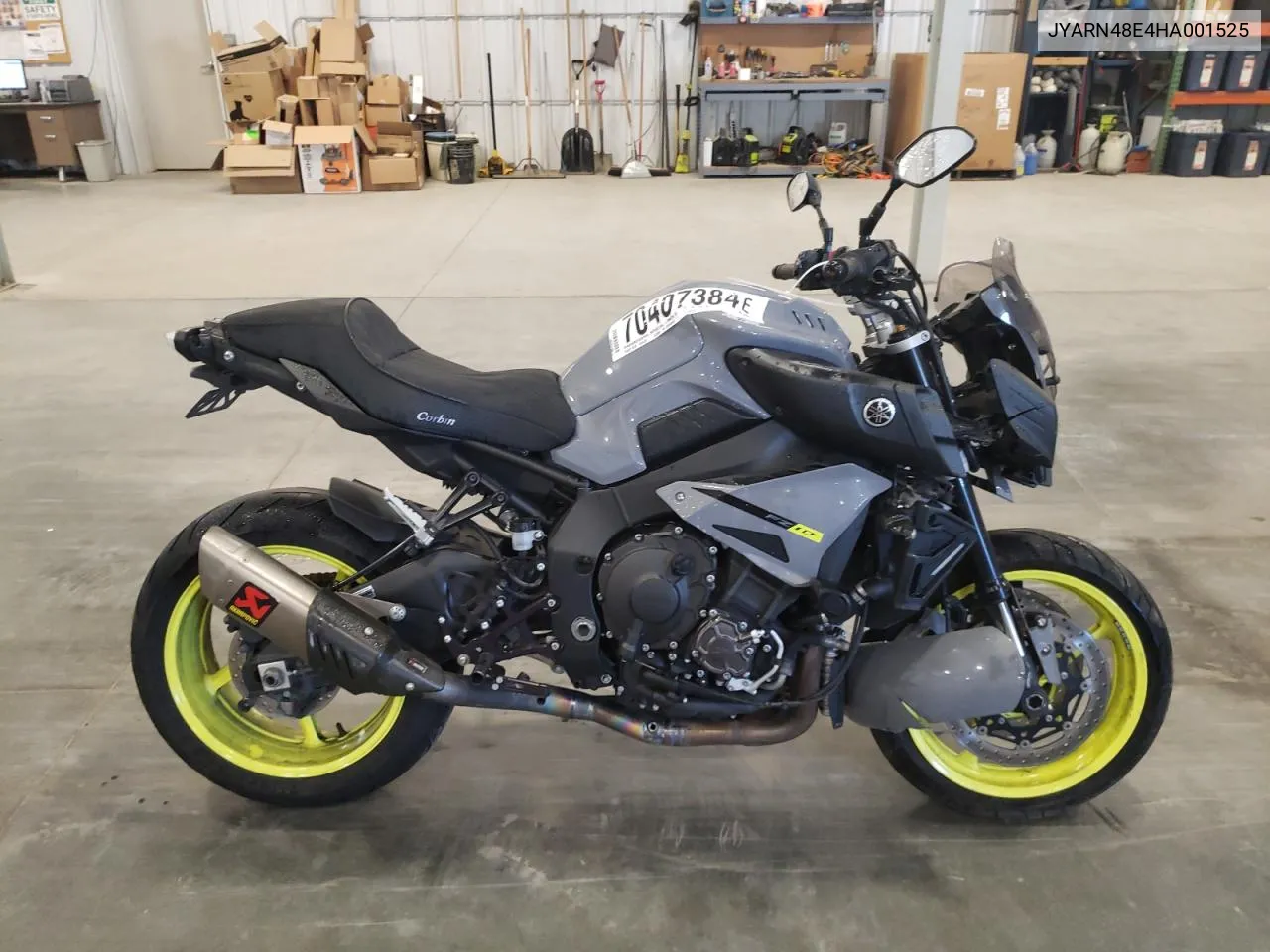 2017 Yamaha Fz10 VIN: JYARN48E4HA001525 Lot: 70407384