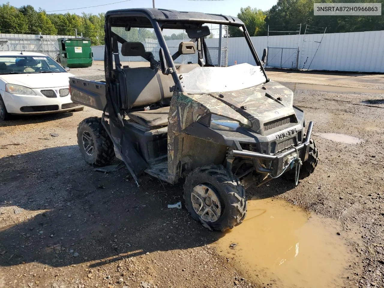 2017 Polaris Ranger Xp 900 VIN: 3NSRTA872HG966863 Lot: 71793244