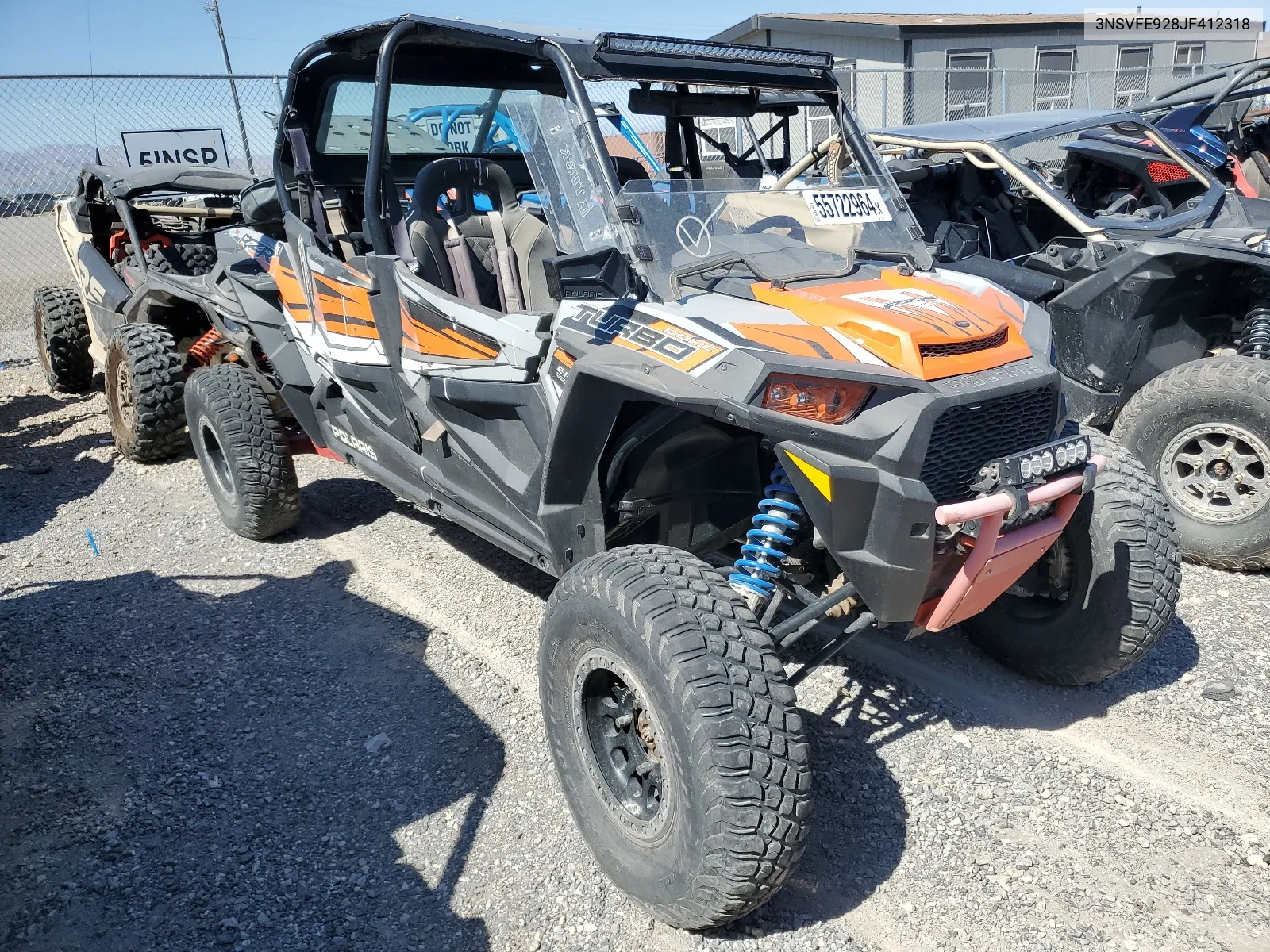 2018 Polaris Rzr Xp 4 Turbo Eps VIN: 3NSVFE928JF412318 Lot: 55722964