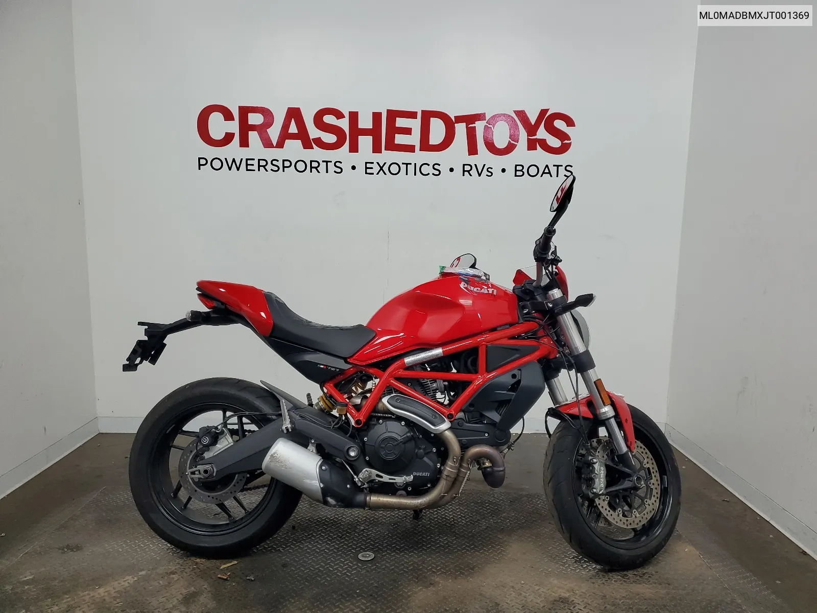 2018 Ducati Monster 797+ VIN: ML0MADBMXJT001369 Lot: 67769584