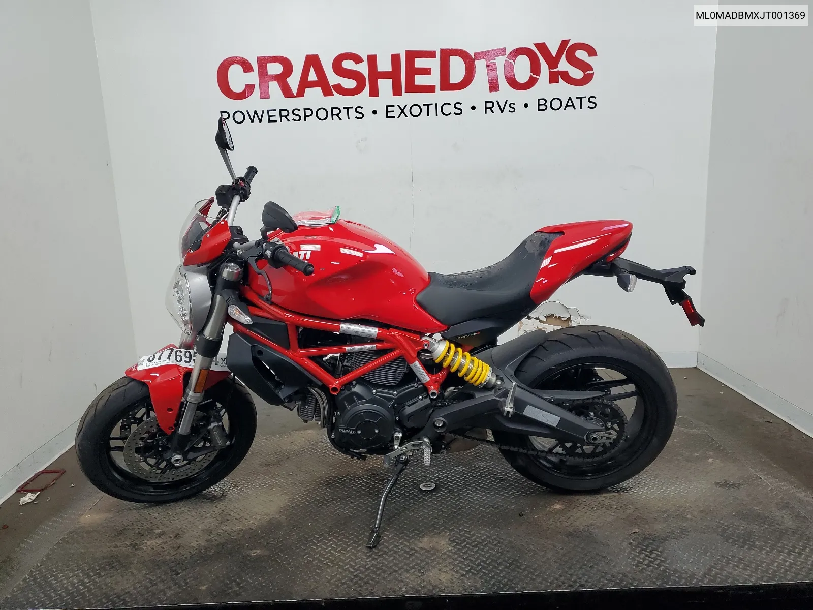 2018 Ducati Monster 797+ VIN: ML0MADBMXJT001369 Lot: 67769584