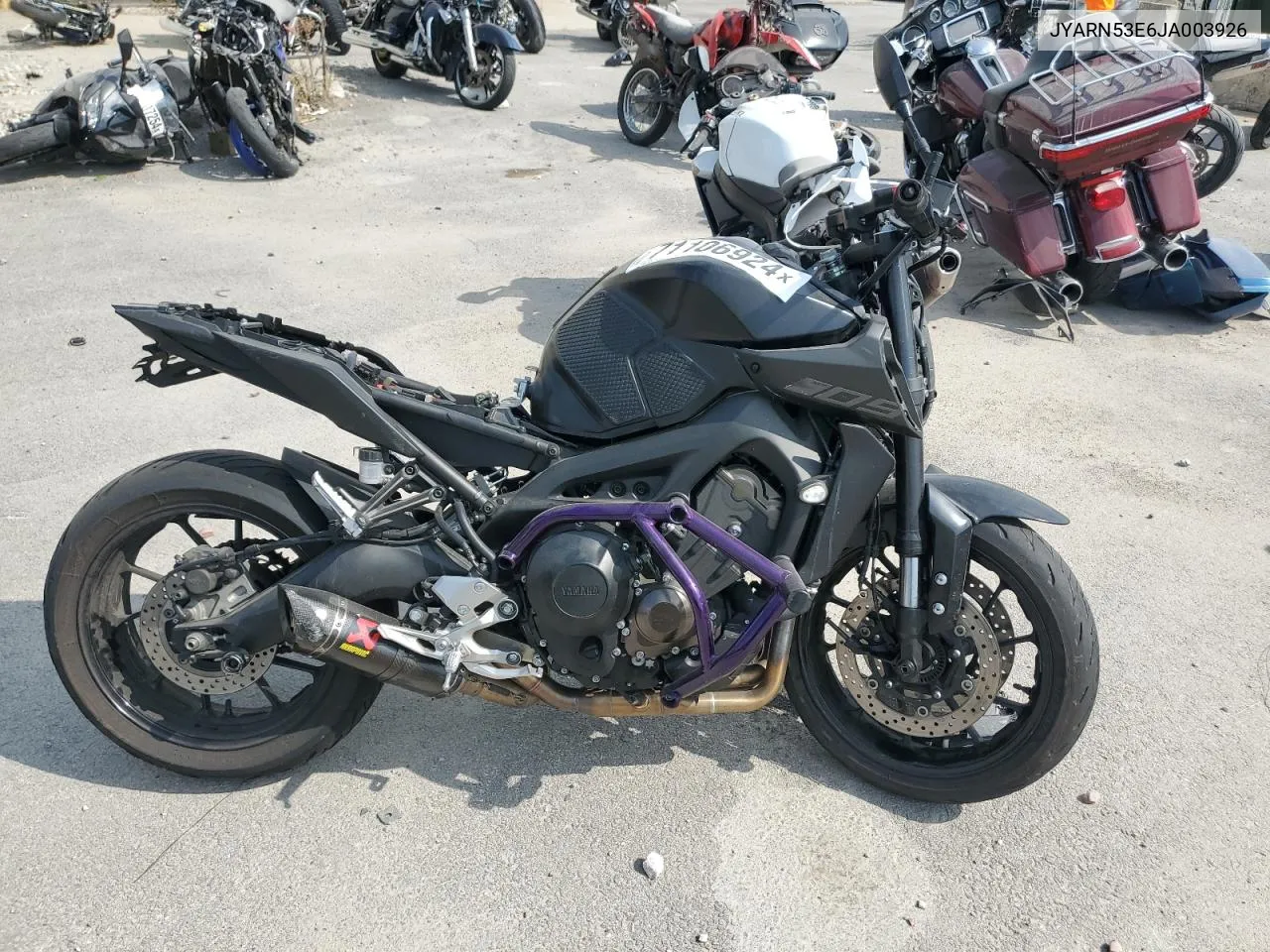 2018 Yamaha Mt09 VIN: JYARN53E6JA003926 Lot: 71106924