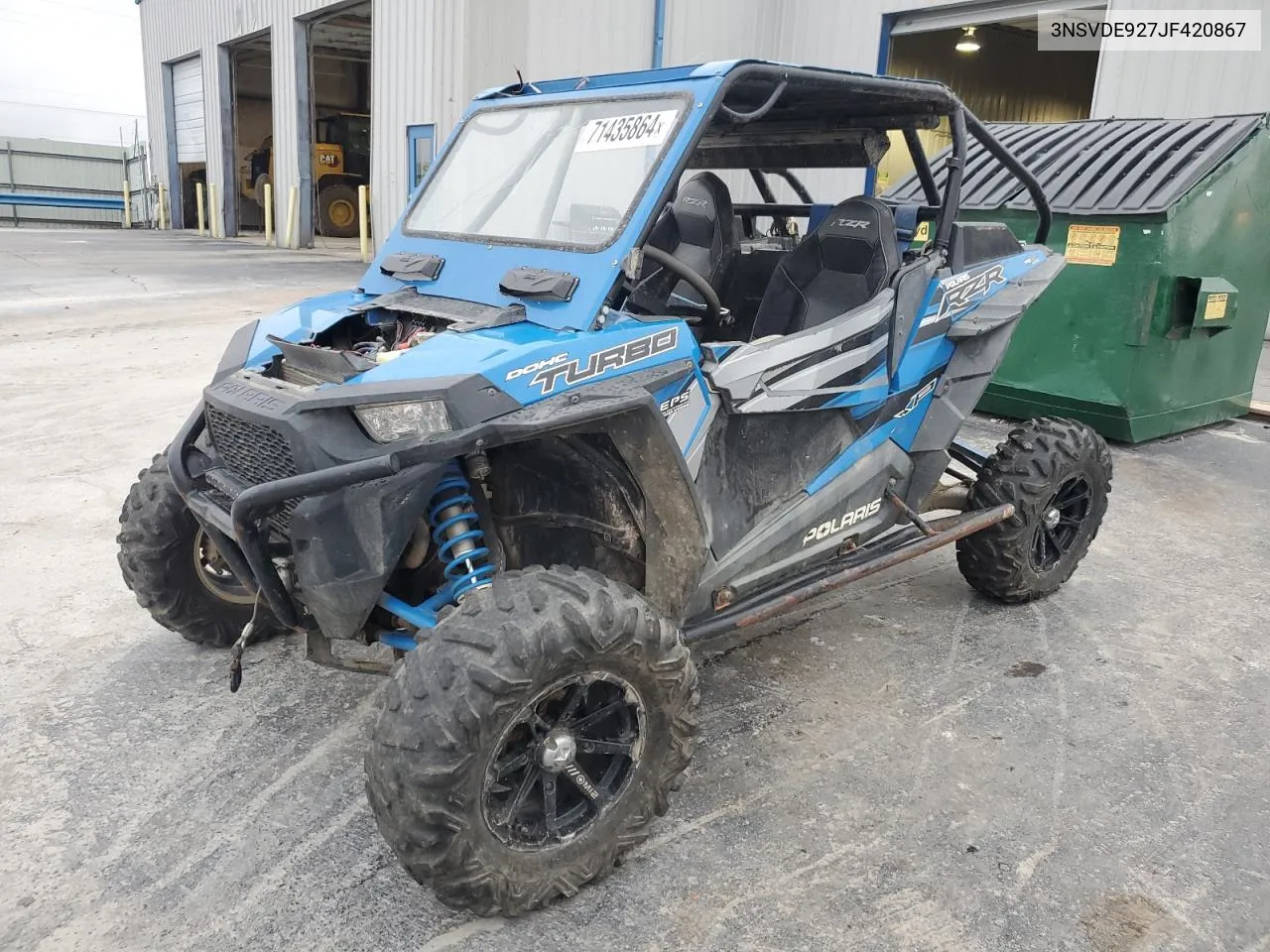 2018 Polaris Rzr Xp Turbo Eps VIN: 3NSVDE927JF420867 Lot: 71435864