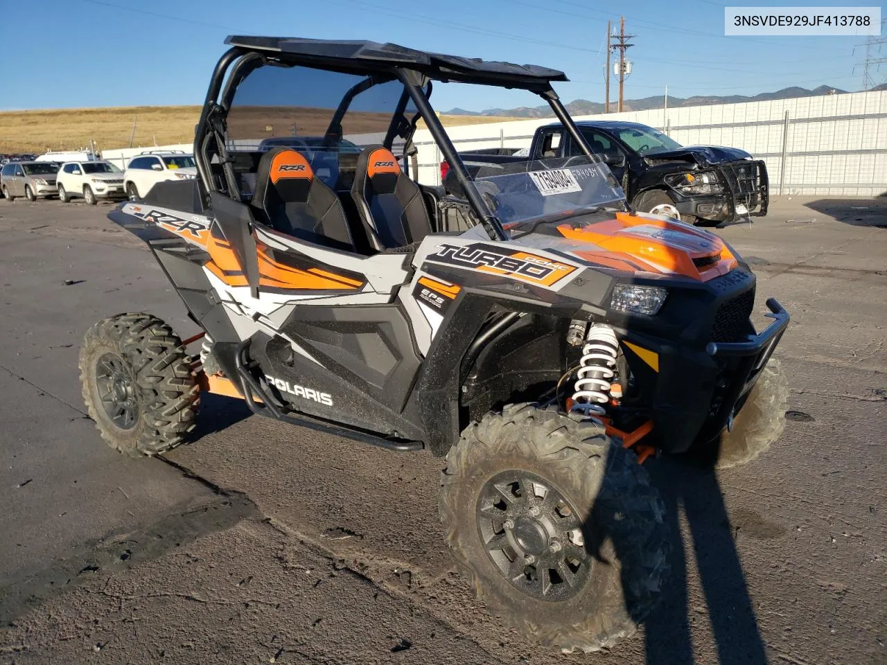 2018 Polaris Rzr Xp Turbo Eps VIN: 3NSVDE929JF413788 Lot: 71594084