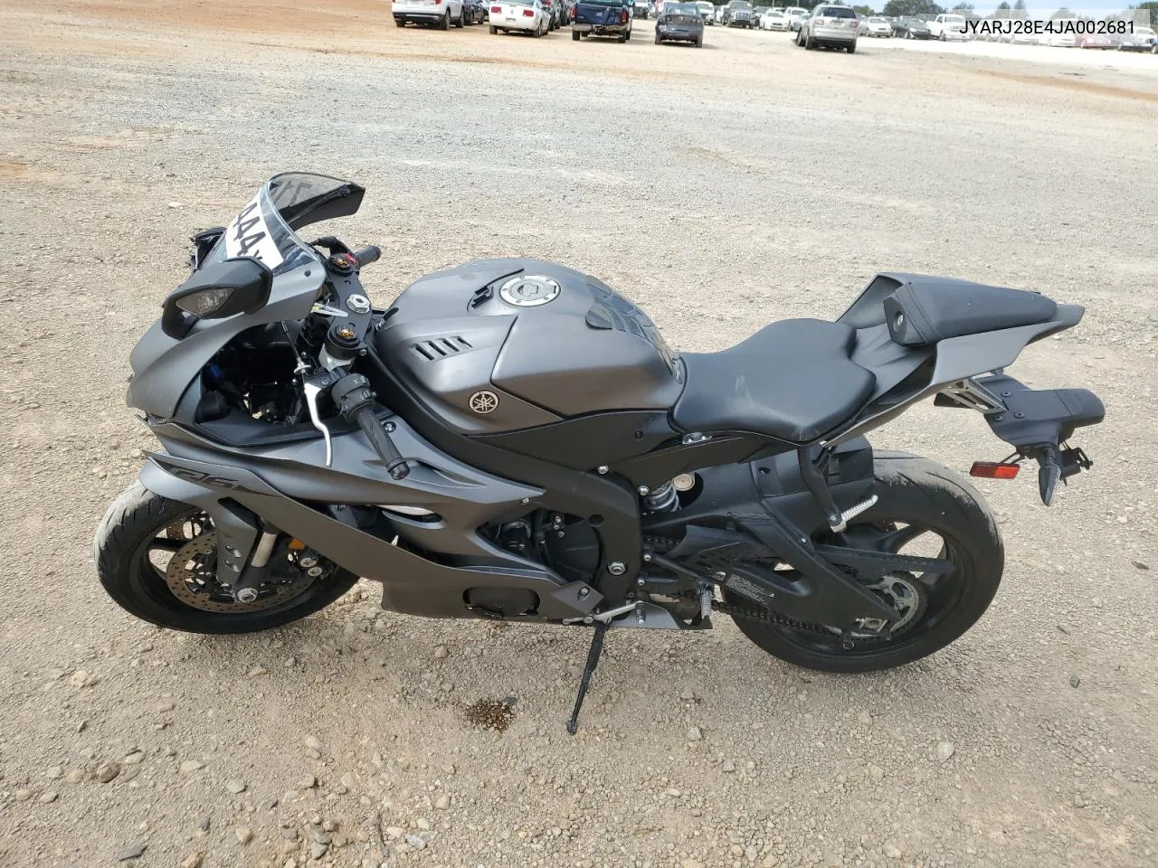 2018 Yamaha Yzfr6 VIN: JYARJ28E4JA002681 Lot: 71943444