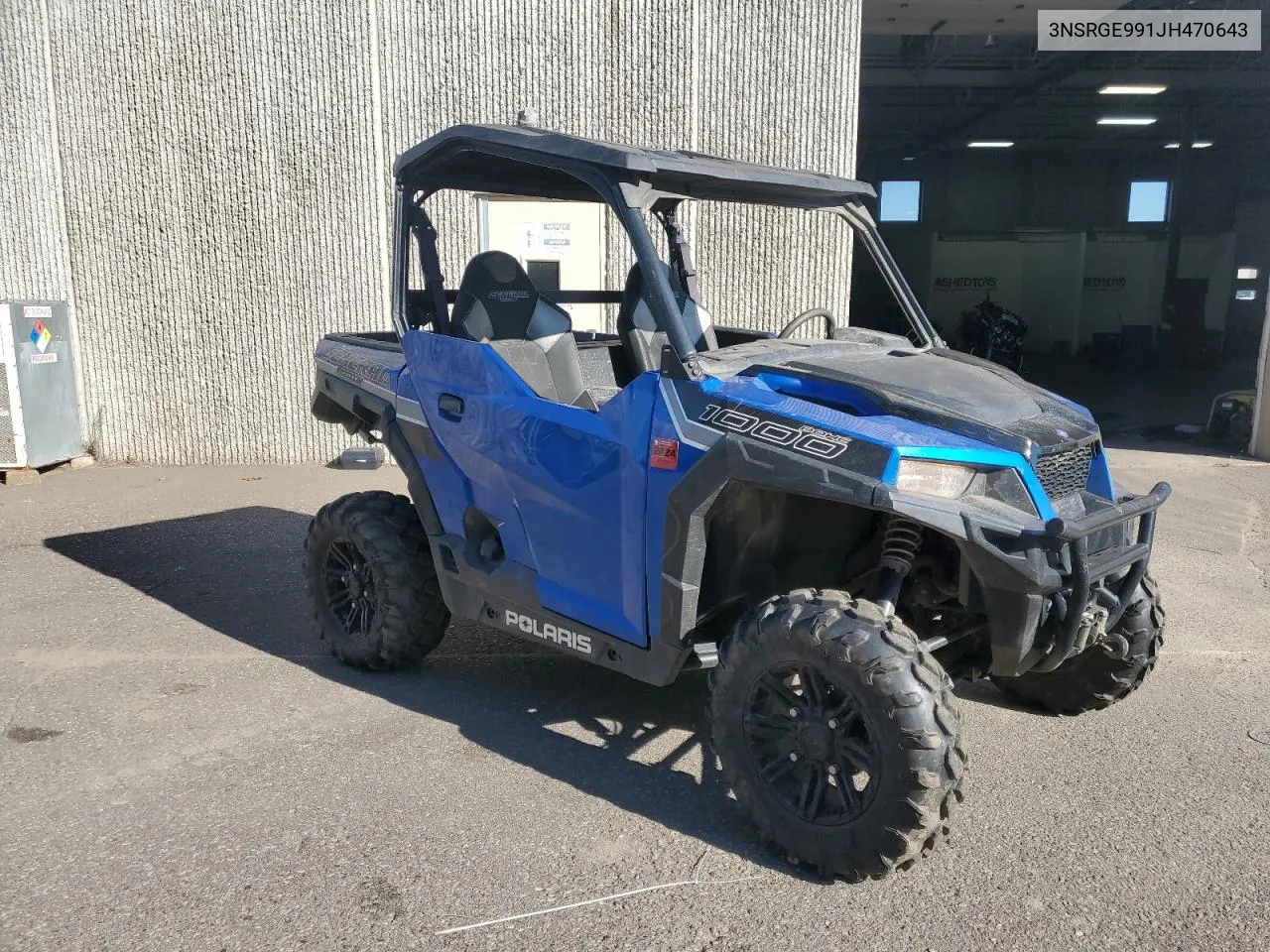 2018 Polaris General 1000 Eps VIN: 3NSRGE991JH470643 Lot: 72381374