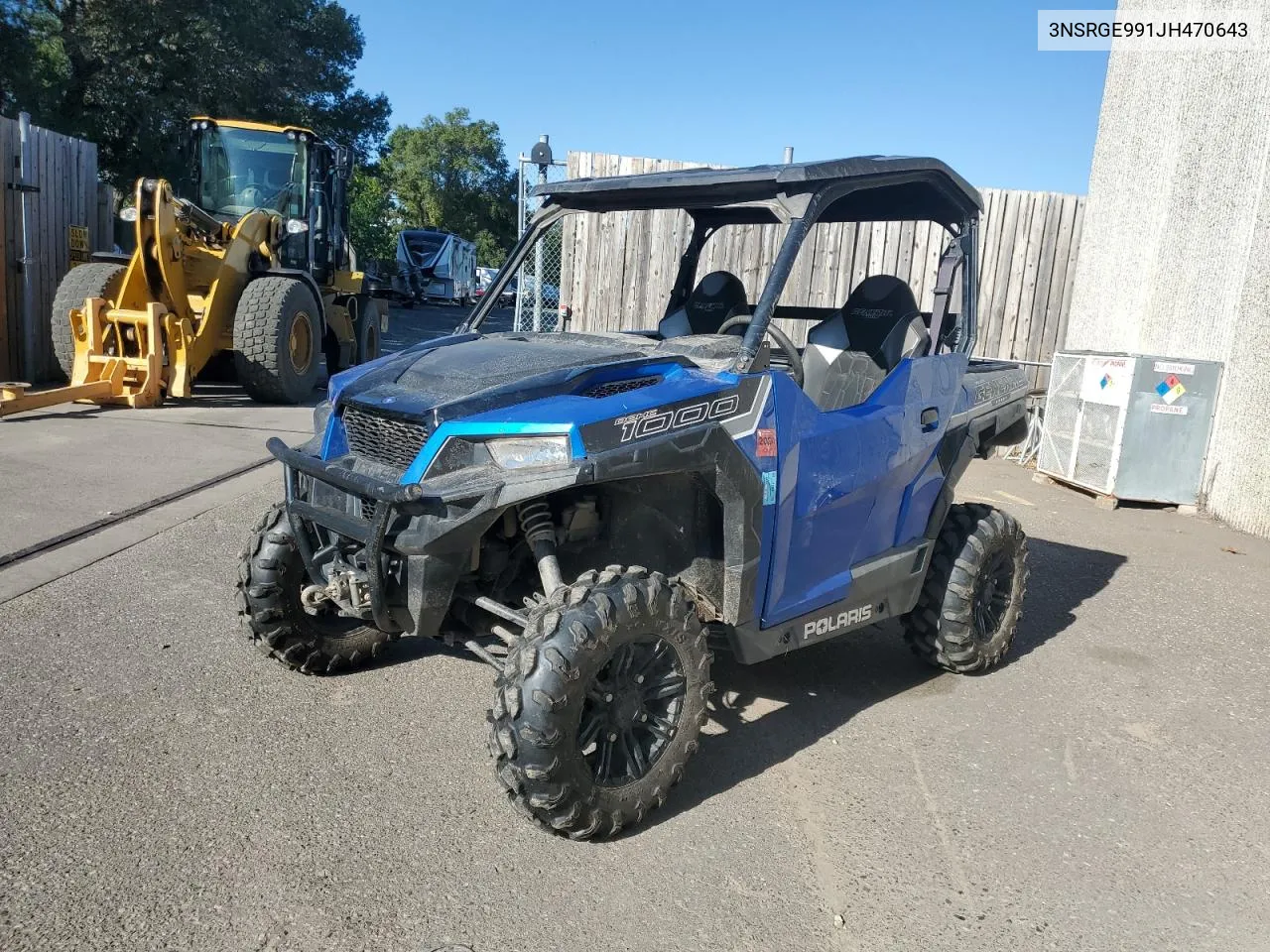 2018 Polaris General 1000 Eps VIN: 3NSRGE991JH470643 Lot: 72381374