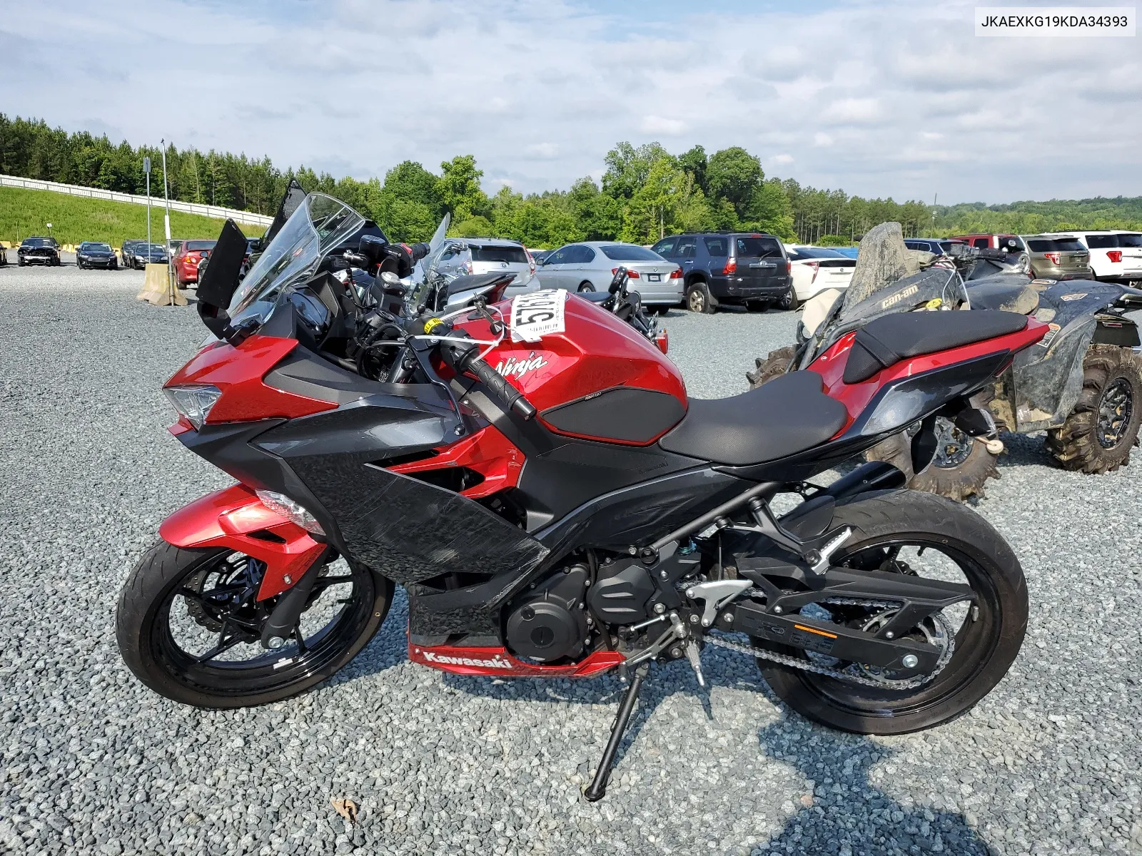 2019 Kawasaki Ex400 VIN: JKAEXKG19KDA34393 Lot: 57614284