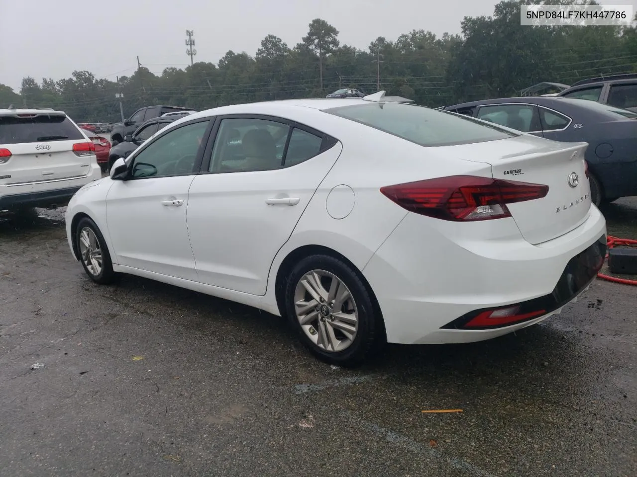 2019 Hyundai Elantra Sel VIN: 5NPD84LF7KH447786 Lot: 70595864