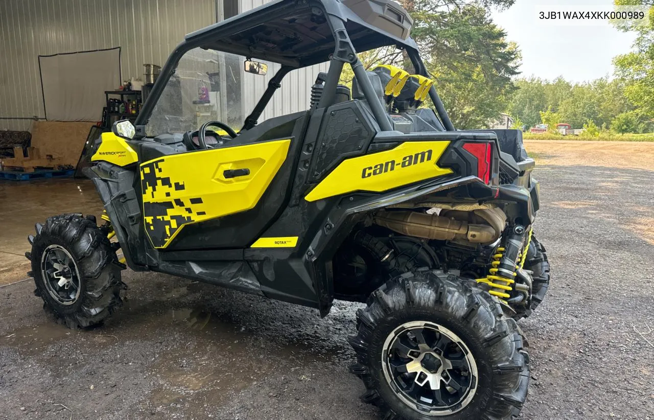 3JB1WAX4XKK000989 2019 Can-Am Maverick Sport X Mr 1000R